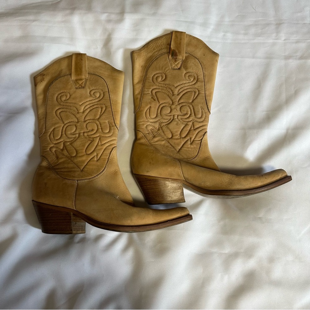 Penny loves Kenny womens Tan Western Heeled Boots size 6